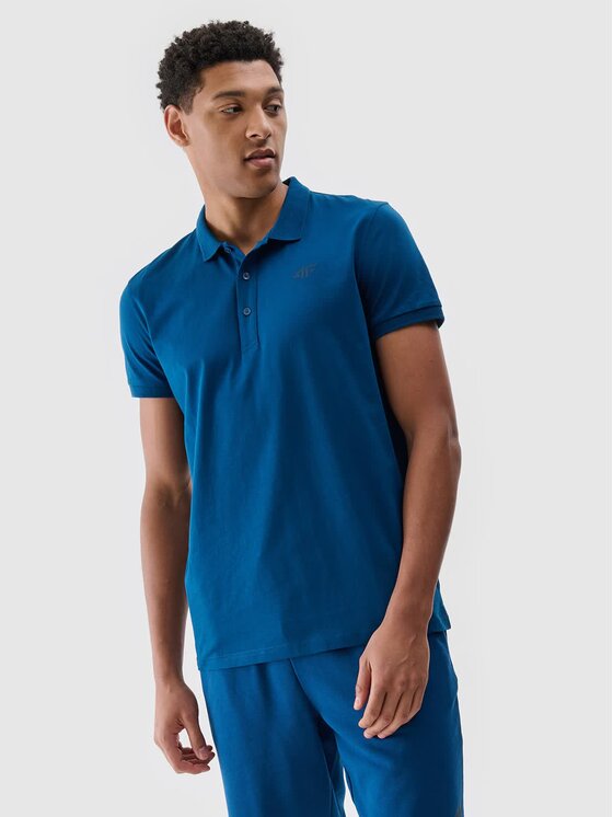 4F 4F Polo 4FWMM00TPTSM367-46S Zielony Regular Fit