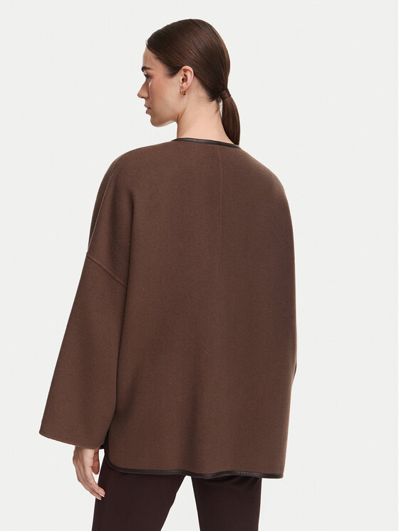 Marella Marella Vilnonis paltas Satira 2623086034 Ruda Regular Fit