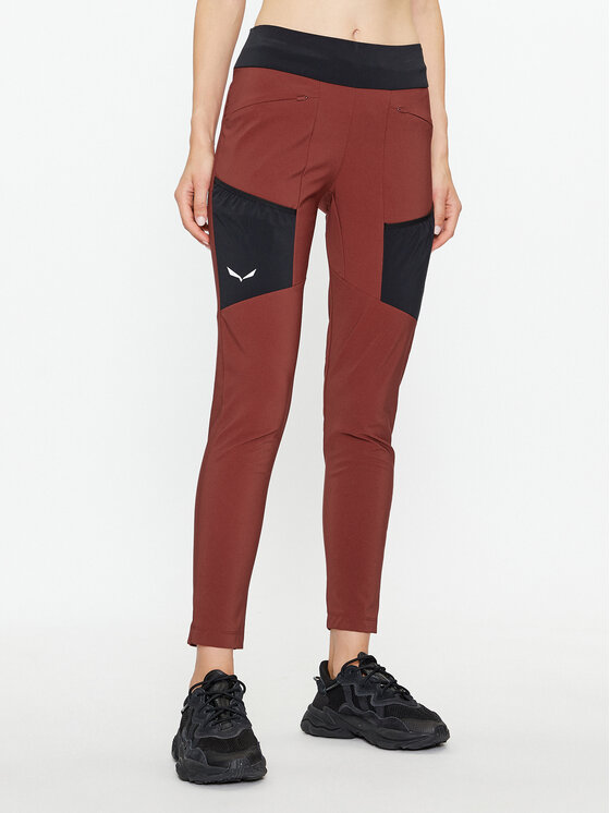 Salewa Bavlnené nohavice Puez Dst 28483 Bordová Slim Fit
