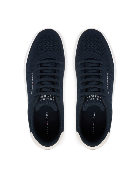 Tommy Hilfiger Tommy Hilfiger Sneakersy Th Court Knit FM0FM05823 Granatowy