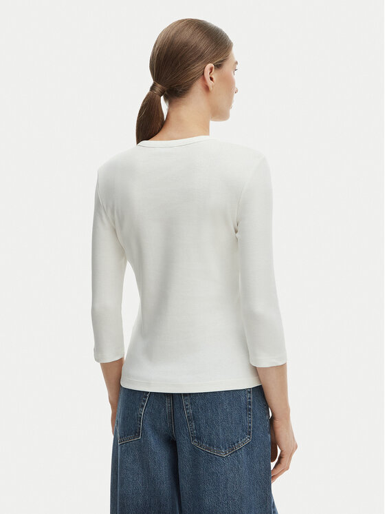 Tommy Hilfiger Tommy Hilfiger Blusa WW0WW49629 Écru Slim Fit