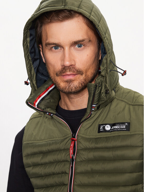 INDICODE INDICODE Vestă Leach 15-536 Kaki Regular Fit