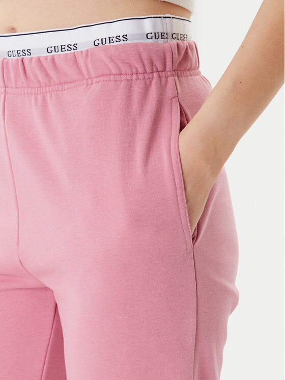 Guess Guess Teplákové nohavice O5RB01 KCO31 Ružová Regular Fit
