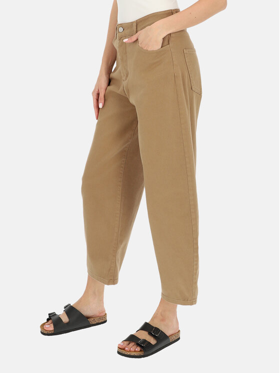 L’AF L’AF Spodnie materiałowe Noemi Brązowy Slouchy Fit