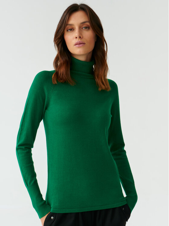 Tatuum Bluză cu gât Nekoki 1 T2320.092 Verde Slim Fit