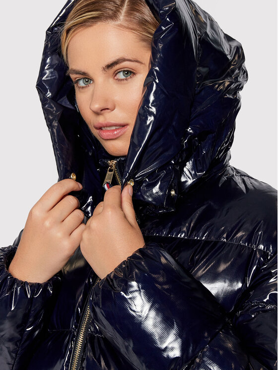 Tommy Hilfiger Tommy Hilfiger Dūnu jaka Glossy WW0WW32803 Tumši zils Regular Fit