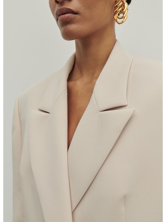 La Mania La Mania Marynarka TROUBLE LIGHT BEIGE Beżowy Classic Fit