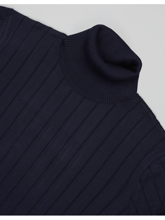Borgio Borgio Sweter govone Granatowy Slim Fit