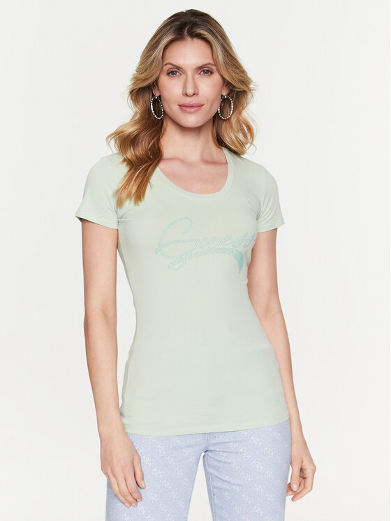 T-shirt Adelina W3RI14 J1314 Verde Slim Fit