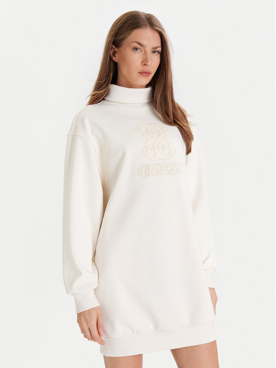 Guess Guess Rochie de zi V5YK07 KCX22 Écru Regular Fit