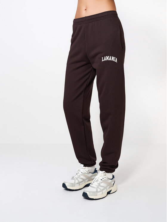 La Mania La Mania Spodnie dresowe FLAME Brązowy Basic Fit