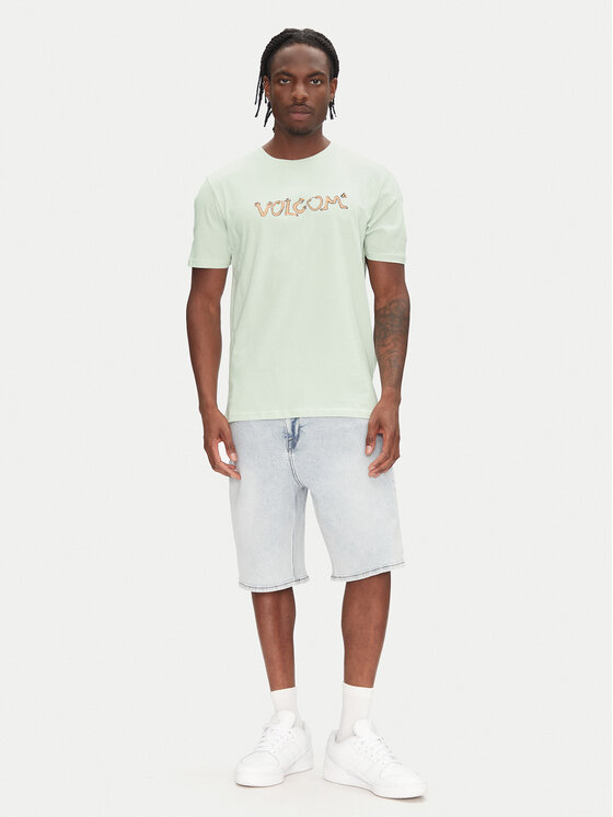 Volcom Volcom T-krekls Crazybal A3512554 Zaļš Classic Fit
