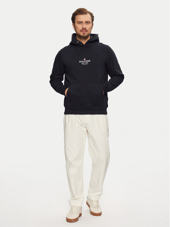 Tommy Hilfiger Tommy Hilfiger Bluza MW0MW39050 Granatowy Regular Fit