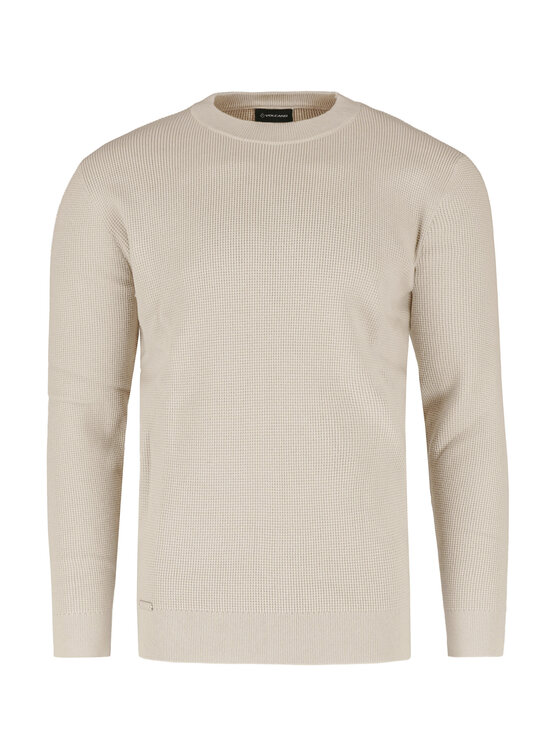 Volcano Volcano Sweter S-HERO Beżowy Regular Fit
