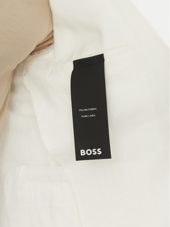 BOSS BOSS Marynarka C-Huge-Peak-252 50540516 Biały Slim Fit