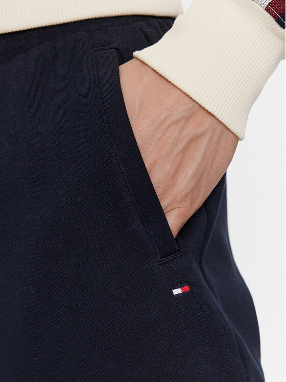 Tommy Hilfiger Tommy Hilfiger Spodnie dresowe Flag Logo MW0MW36142 Granatowy Relaxed Fit