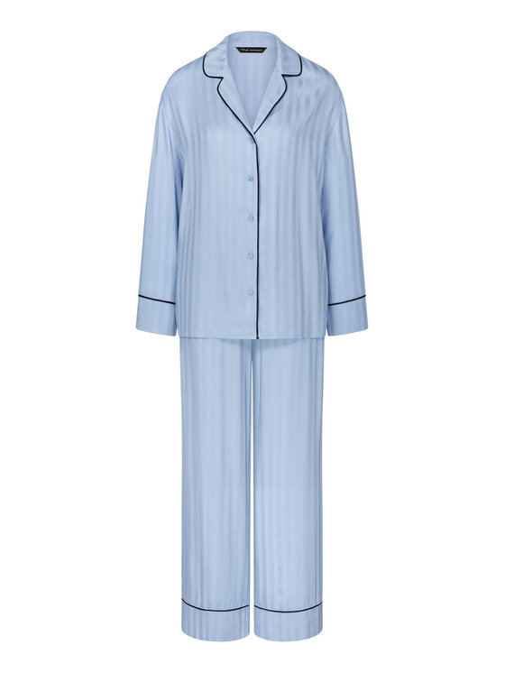 Triumph Triumph Pijama Amourette Jacquard 10225073 Albastru celest Relaxed Fit