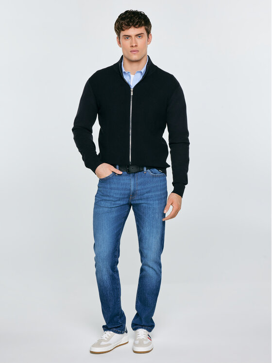BIG STAR BIG STAR Sweter ANTON Czarny Basic Fit