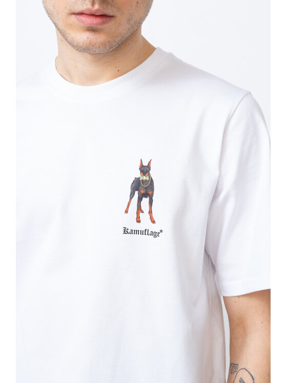 Kamuflage Kamuflage T-Shirt DOBER$$$ Biały Oversize