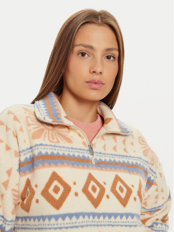 Roxy Roxy Felpa di pile Live Out Loud ERJPF03169 Beige Relaxed Fit