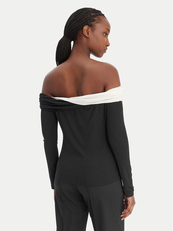 KARL LAGERFELD KARL LAGERFELD Blúz B1W17009 Fekete Slim Fit