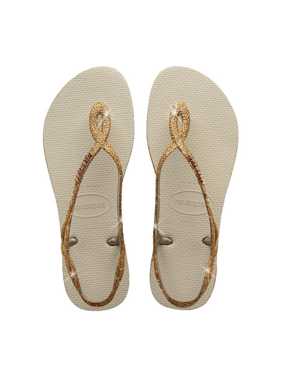 Havaianas Havaianas Sandały HAVAIANAS Infradito Donna Hav. Luna Sparkle 4148065.0121 Beige Beżowy