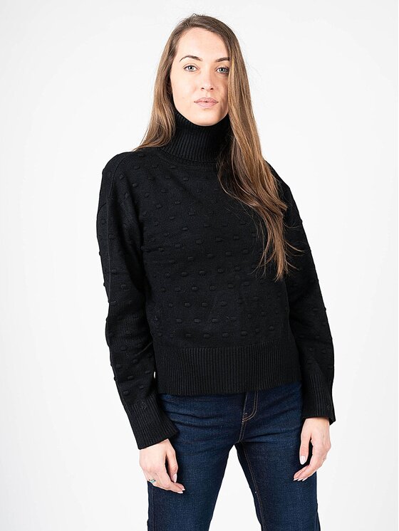 Silvian Heach Silvian Heach Πουλόβερ PGA22130LU Μαύρο Oversize