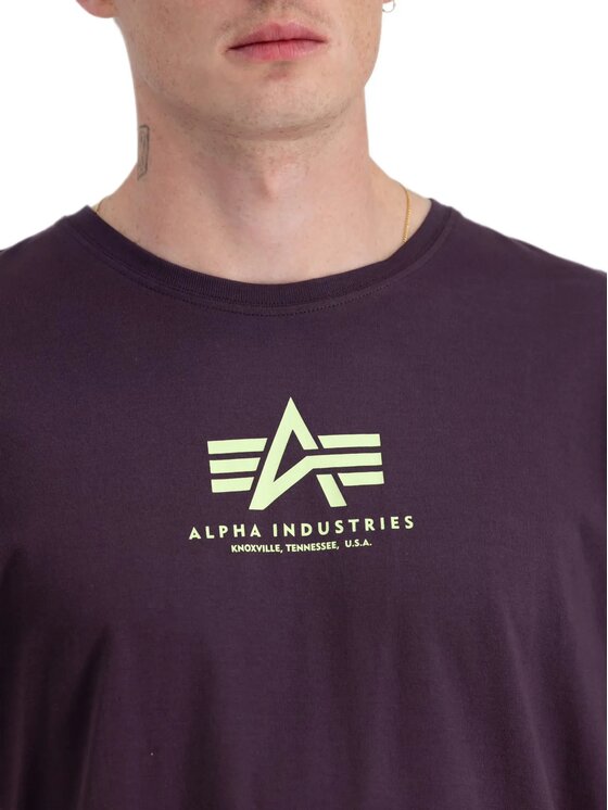 Alpha Industries Alpha Industries T-Shirt AI.118533 Fioletowy Regular Fit