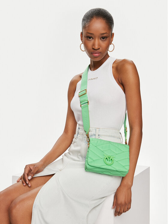 PINKO Pinko Kabelka Love Click Puff Baby PE 24 PLTT 101584 A1EU Zelená