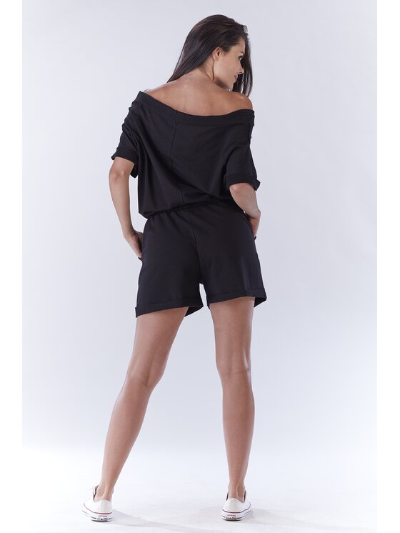 Awama Awama Kombinezon A188 Czarny Basic Fit