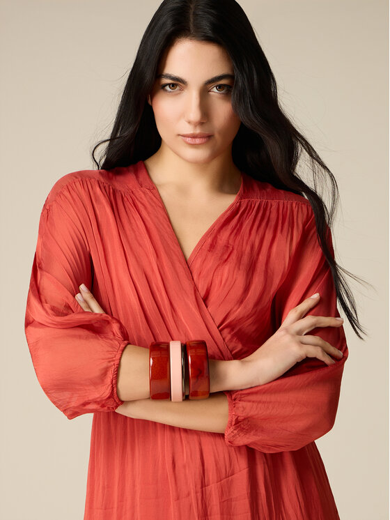 Oltre Oltre Abito da sera 7031J000856N027 Arancione Regular Fit