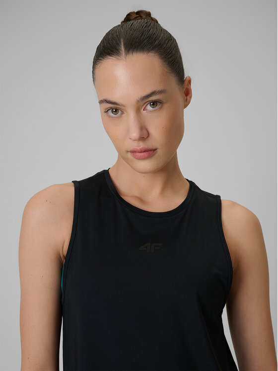4F 4F Top MULTI ACTIVE Czarny Loose Fit