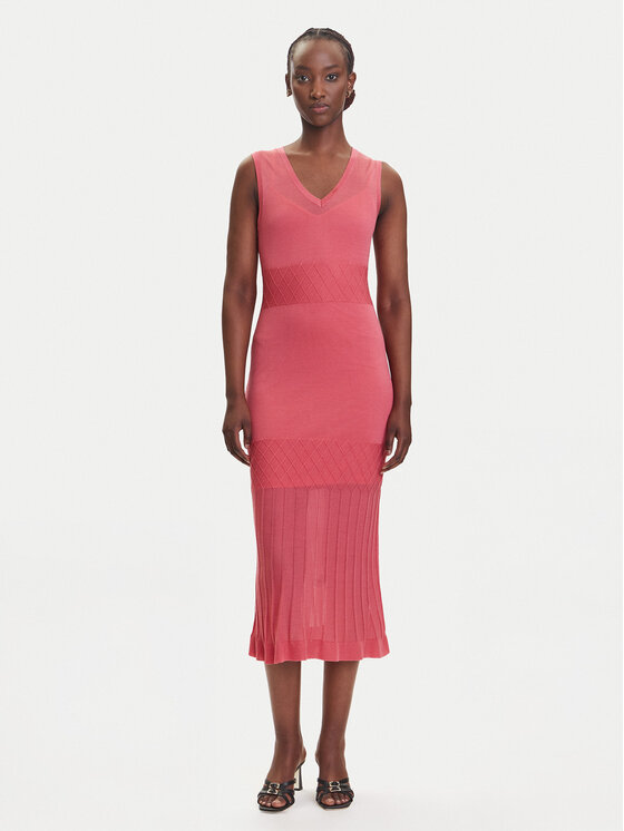 Fracomina Fracomina Rochie de zi FJ25SD5003K54701 Coral Regular Fit