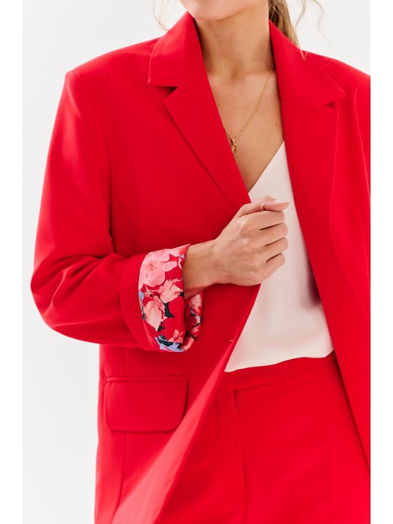 NAOKO NAOKO Marynarka Scarlet Red Czerwony Regular Fit