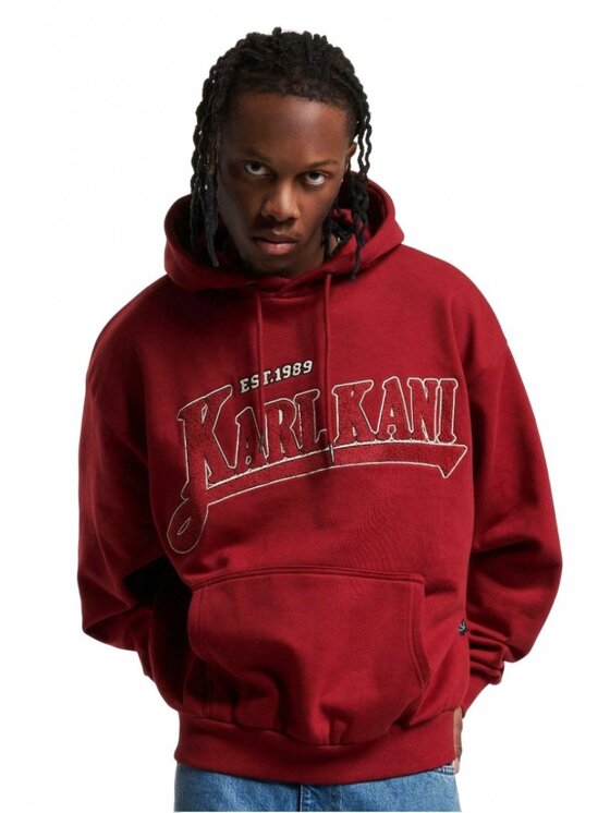 Karl Kani Karl Kani Felpa TREKKING OS HOODIE Bordeaux Regular Fit