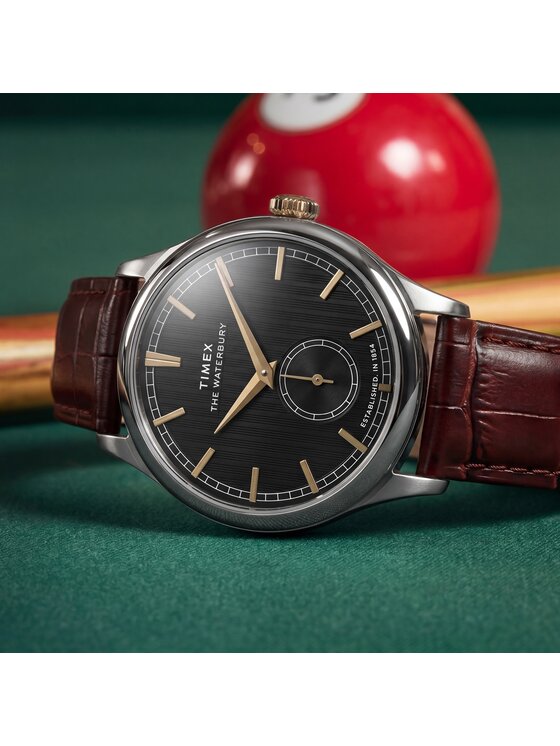 Timex Timex Zegarek TW2Y92100 Brązowy