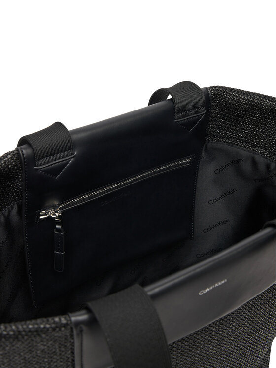 Calvin Klein Calvin Klein Τσάντα Ck Raffia Medium Shopper K60K613174 Μαύρο