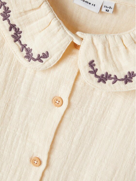 NAME IT NAME IT Сорочка 13218782 Écru Regular Fit
