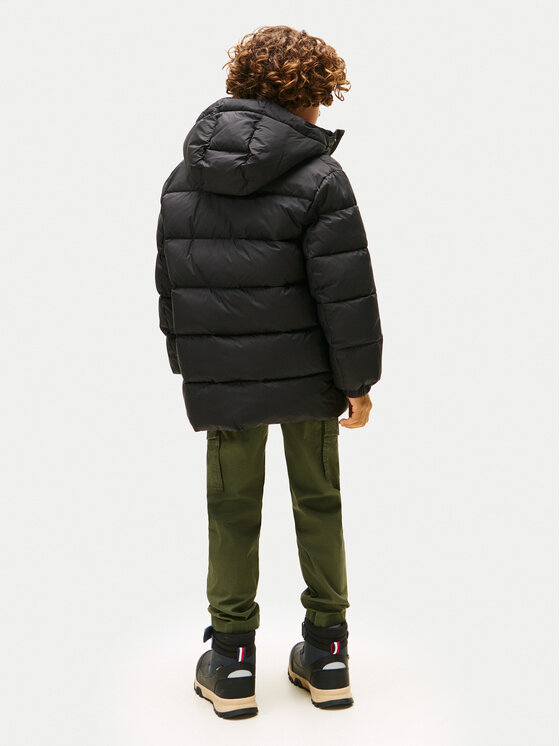 Tommy Hilfiger Tommy Hilfiger Зимно яке KB0KB10002 Черен Regular Fit