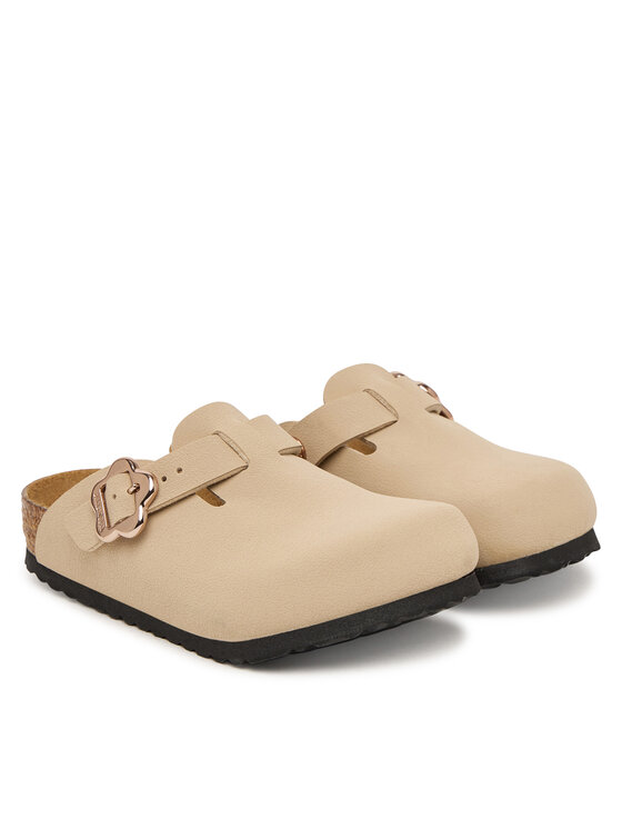 Birkenstock Birkenstock Papucs Boston Flower Buckle 1030630 S Bézs