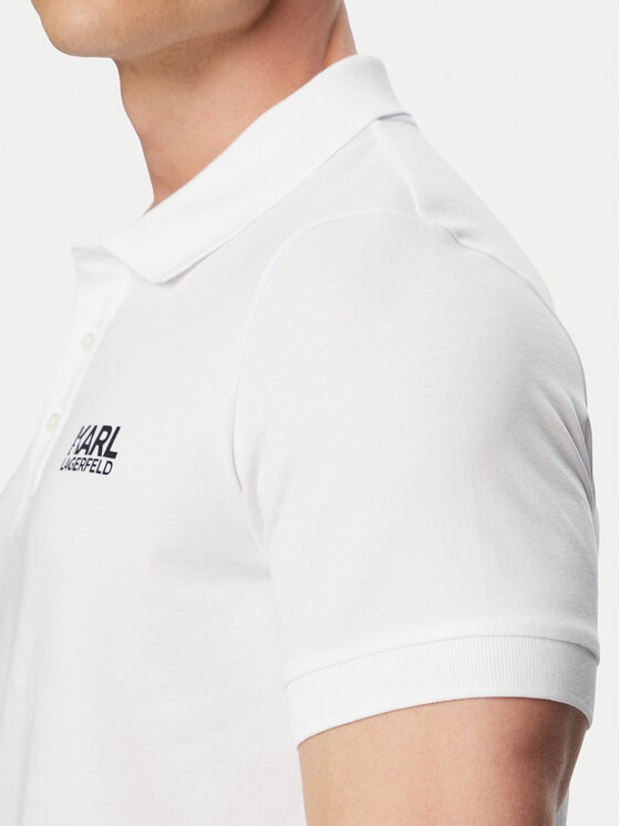 KARL LAGERFELD KARL LAGERFELD Tricou polo 745780 500235 Alb Regular Fit