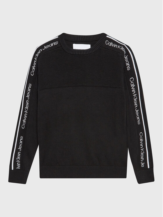 Calvin Klein Jeans Sveter IB0IB01561 Čierna Relaxed Fit