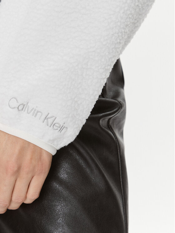 Calvin Klein Performance Calvin Klein Performance Полар 00GWF3W327 Бял Relaxed Fit