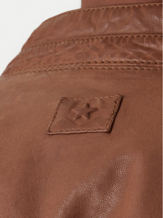 Milestone Milestone Bőrkabát Oliverio 611099 60770 Barna Regular Fit