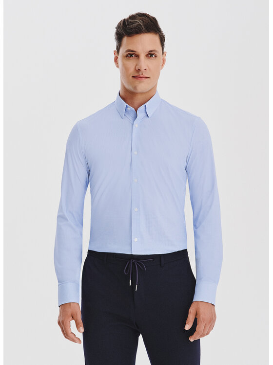 Pako Lorente Pako Lorente Koszula P25WF-1X-051 Niebieski Slim Fit