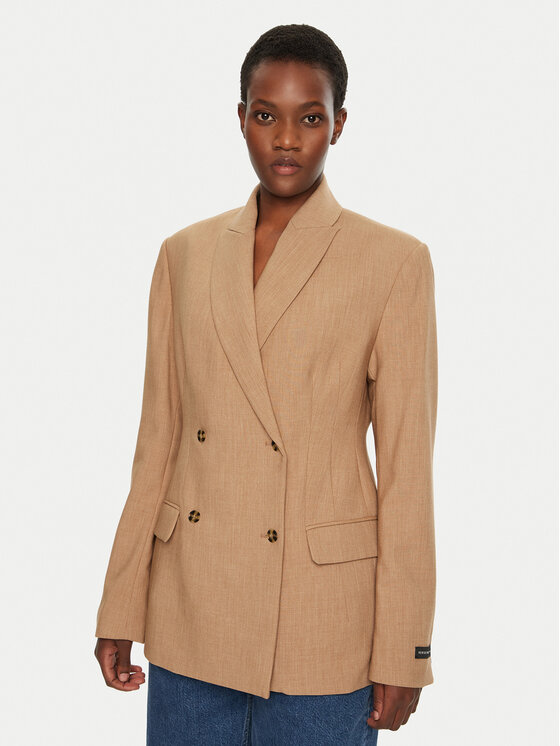 Herskind Herskind Švarkas Laila 5411177 Smėlio Slim Fit