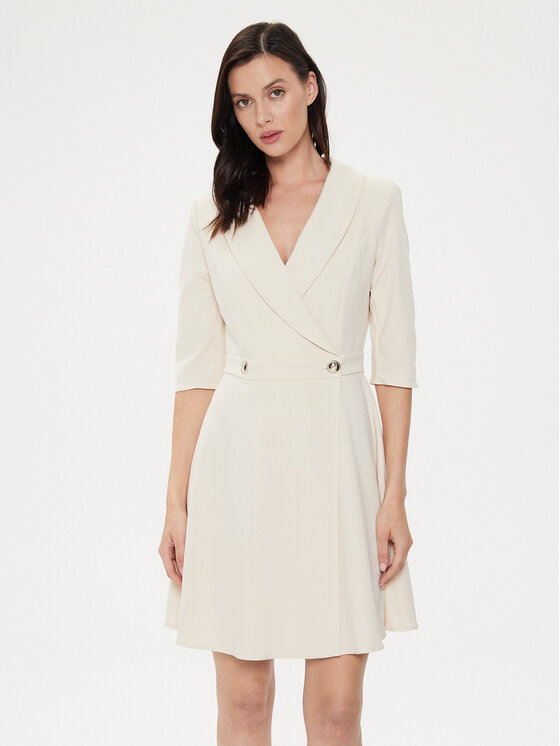 Rinascimento Rinascimento Coctailkleid CFC0118280003 Écru Regular Fit