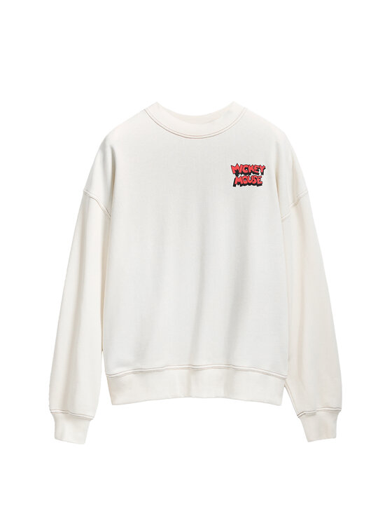 Desigual Desigual Sweatshirt Mickey Mouse 25SWSK39 Écru Regular Fit