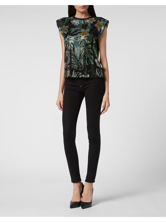 PHILIPP PLEIN PHILIPP PLEIN T-Shirt 3345 Zelená Regular Fit