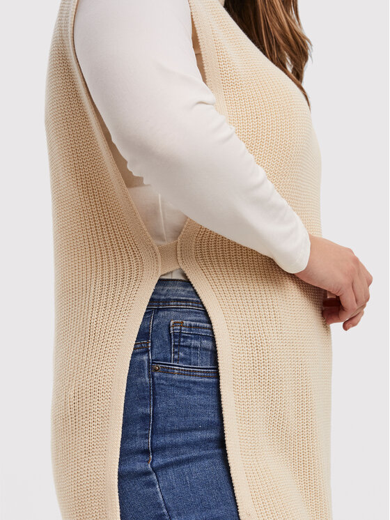 Vero Moda Curve Vero Moda Curve Sveter Myrna 10252749 Béžová Regular Fit